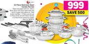 Tissolli 22 Piece Stainless Steel Combo Pot Set-Per Set