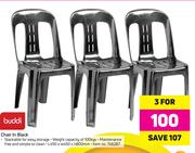 Buddi Chair In Black L450 x W450 x H800mm-For 3