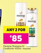 Pantene Shampoo Or Conditioner-Any 2x400ml