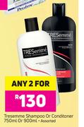 Tresemme Shampoo Or Conditioner Assorted-2 x 750ml Or 900ml