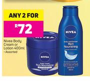 Nivea Body Cream Or Lotion Assorted-2 x 400ml