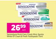 Sensodyne Multi Care, Fresh Mint, Gentle White Or Clean & Fresh Thoothpaste-75ml Each