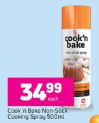 Cook'n Bake Non Stick Cooking Spray-500ml Each