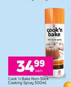 Cook'n Bake Non Stick Cooking Spray-500ml Each