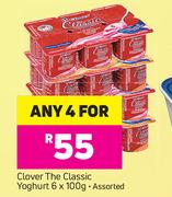 Clover The Classic Yoghurt Assorted-4 x 6 x 100g
