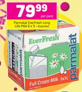 Parmalat Everfresh Long Life Milk Assorted-6 x 1Ltr Per Pack