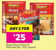 Royco Sauce, Gravy Or Marinade Assorted-2 x 32g-47g
