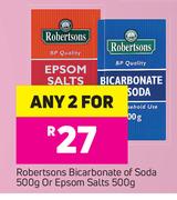 Robertsons Bicarbonate Of Soda-500g Or Epsom Salts-500g-For 2