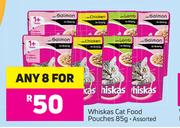 Whiskas Cat Food Pouches Assorted-8 x 85g