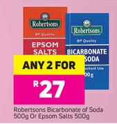 Robertsons Bicarbonate Soda-500g Or Epsom Salts-500g-For 2