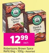 Robertsons Brown Spice Refill Assorted-64g-100g Each
