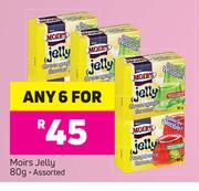 Moirs Jelly Assorted-6 x 80g