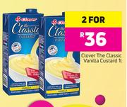 Clover The Classic Vanilla Custard-For 2 x 1Ltr
