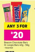 Beacon Chocolate Bars Or Jungle Bars-3 x 40g-56g