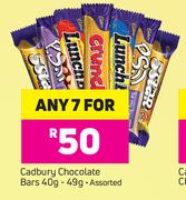 Cadbury Chocolate Bars-7 x 40g-49g