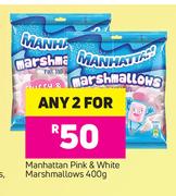 Manhattan Pink & White Marshmallows-2 x 400g