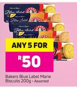 Bakers Blue Label Marie Biscuits Assorted-5 x 200g