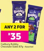 Cadbury Bubbly Chocolate Slabs Assorted-2 x 87g