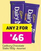 Cadbury Chocolate Slabs Assorted-2 x 150g