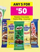 Nestle Chocolate Slabs Assorted-5 x 80g