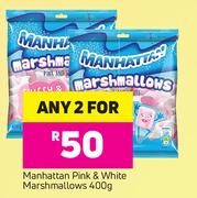 Manhattan Pink & White Marshmallows-2 x 400g