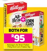Kelloggs All Bran Flakes-750g & Corn Flakes 1Kg-For Both 