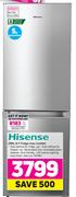 Hisense 299Ltr B F Fridge Inox H299BI