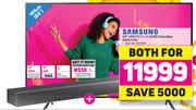 Samsung 65" UHD TV 65RU7100 Plus N300 Soundbar-For Both