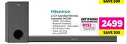 Hisense 2.1 CH Soundbar Wireless Subwoofer HS218