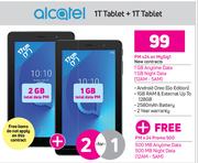 2 x Alcatel 1T Tablet-On My Meg 1 + On Promo 500