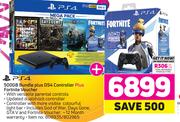 PS4 500GB Bundle Plus DS4 Controller Plus Fortnite Voucher