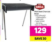 Expert Grill Midi Steel Charcoal Braai