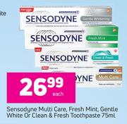 Sensodyne Multi Care, Fresh Mint, Gentle White Or Clean & Fresh Toothpaste-75ml Each