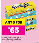 Sunlight Laundry Bar Assorted-For Any 5x400g/500g
