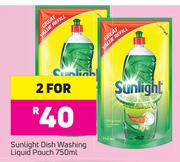 Sunlight Dish Washing Liquid Pouch Assorted-For Any 2x750ml