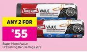 Supa Mama Value Drawsring Refuse Bags Assorted-For Any 2x20's