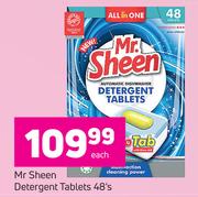 Mr Sheen Detergent Tablets-48's Each