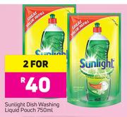Sunlight Dish Washing Liquid Pouch-2 x 750ml