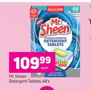 Mr Sheen Detergent Tablets-48's Each