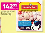 Country Fair Frozen Chicken Mixed Portions-4.2Kg Per Pack