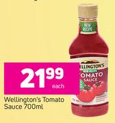 Wellington's Tomato Sauce-700ml Each