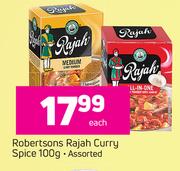 Robersons Rajah Curry Spice-100g Each