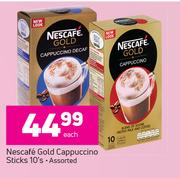 Nescafe Gold Cappuccino Sticks Assorted-10's Each
