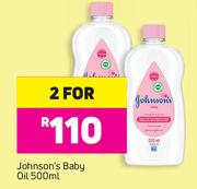 Johnson's Baby Oil-For 2x500ml