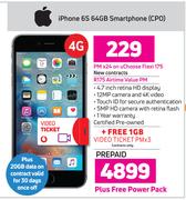 Apple iPhone 6S 64GB Smartphone (CPO) 4G-On uChoose Flexi 175