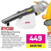 Ryobi 3000W Blower Mulching Vacuum RBV-3050