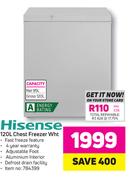 Hisense 120Ltr Chest Freezer Wht