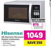 Hisense 28Ltr Electronic Microwave (Metallic) H28MOMME