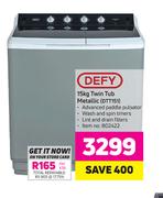 Defy 15Kg Twin Tub Metallic DTT151
