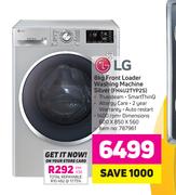LG 8 Kg Front Loader Washing Machine (Silver) FH4U2TYP2S